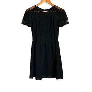 OU Kimchi blue black dress with sheer top.